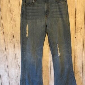 Kimes Ranch Blue Distressed Women Jeans